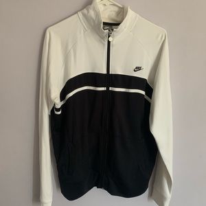 Nike black and white zip up jacket